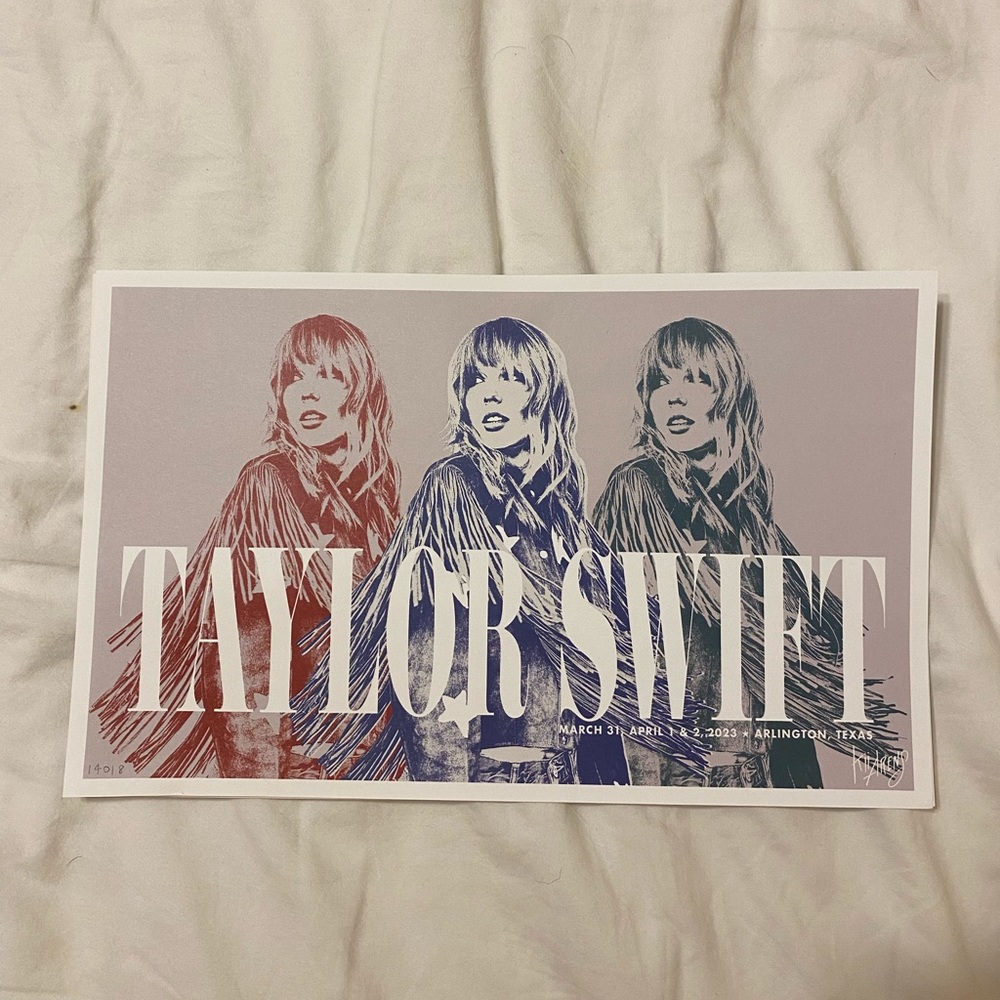 Taylor swift the eras tour arlington poster